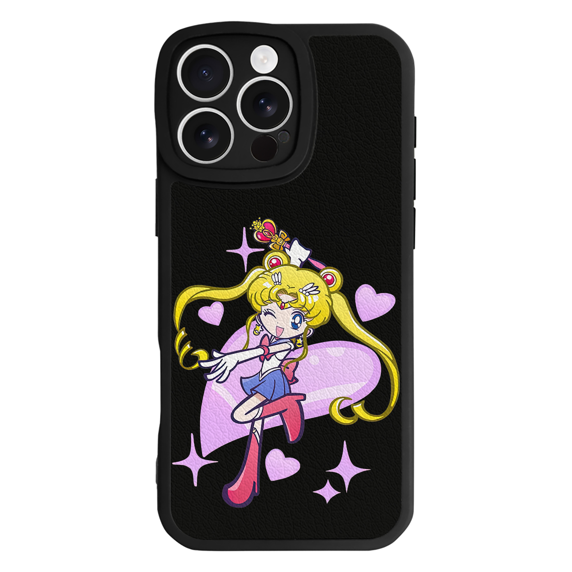 （画像用） 美少女戦士セーラームーン 月野 うさぎ つきの うさぎ Sailor Moon Tsukino Usagi 【iPhone 16シリーズ対応】シリコンスマホケース（レザー調） 材質：シリコン